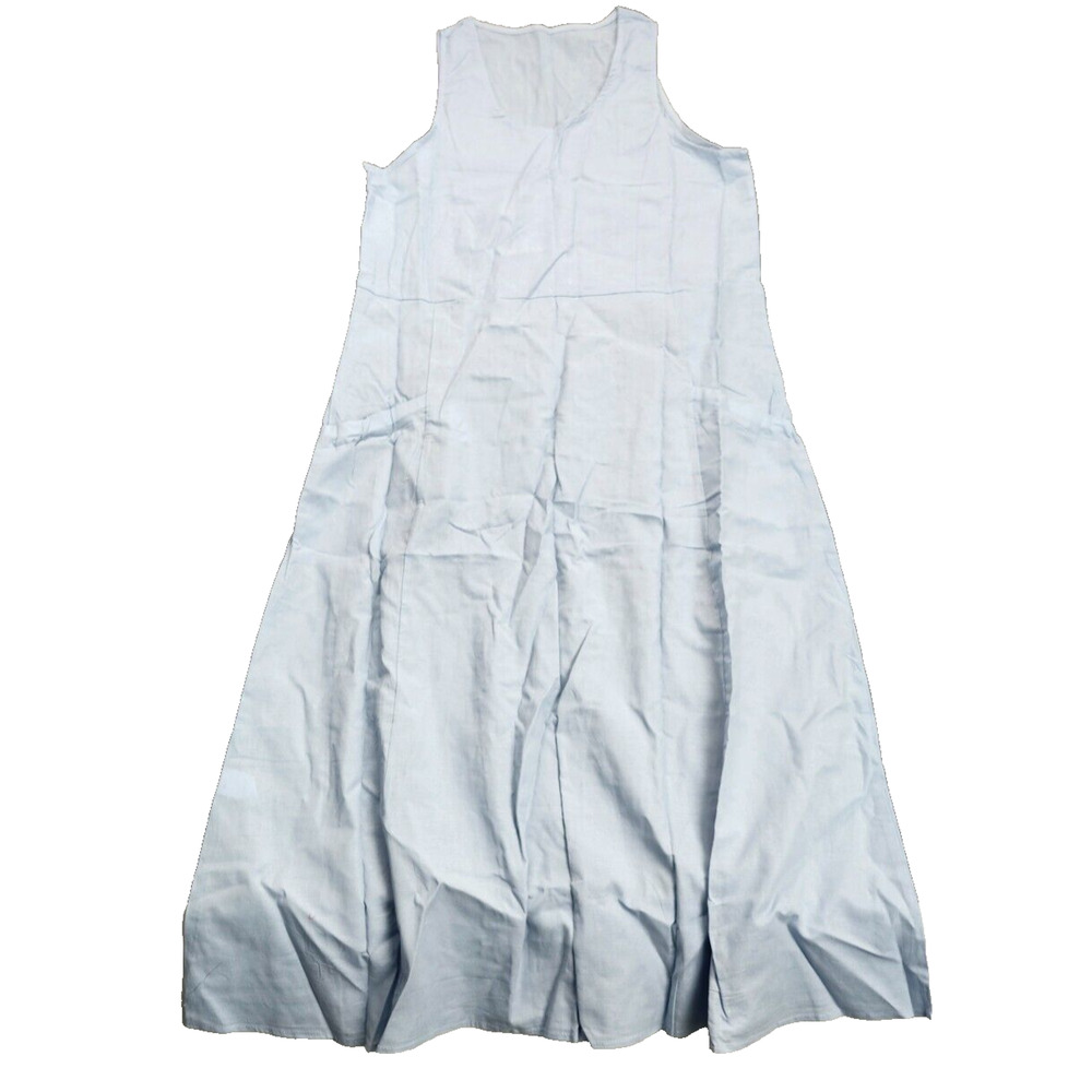 Women's Basic Solid Cotton Linen Dress With Pocke… - image 2